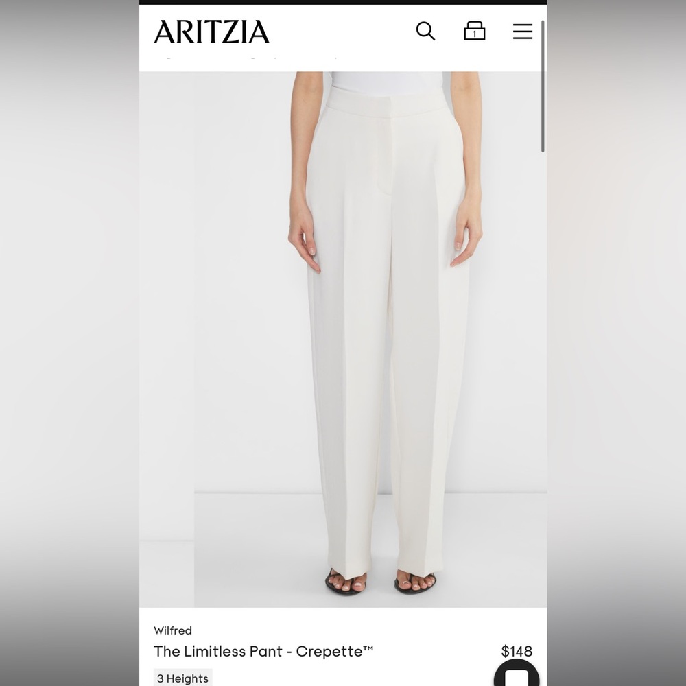 Aritzia limitless pant - birch NWT
